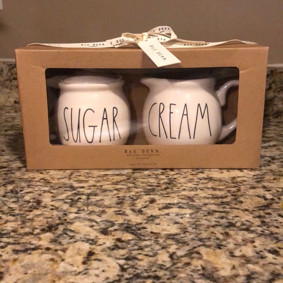 Rae Dunn CREAM and SUGAR set - Picture 2 of 6